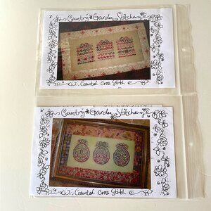 Country Garden Stitchery Cross Stitch Patterns Set of 2 NEW unopened